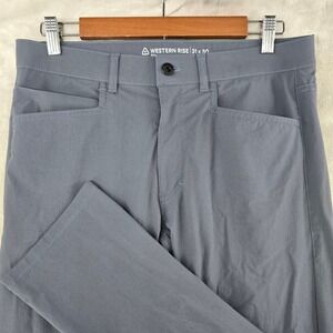 Western Rise Evolution Pant Mens 31x30‎ Grey Slim Fit 4-Way Stretch Tech Chino